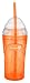 Zak Designs Clear/Mango 12-Ounce Lil' Chiller with Straw