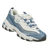 Skechers Women's D'Lites Day Dreamers Lt Blue/White 5 M US