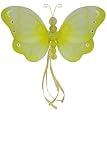 Hanging Nylon Butterfly Decorations - nursery bedroom wedding party shower room wall dcor 5 Yellow Brianna