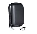 Anti-Shock Waterproof Double Protection Hard Case with Extra Space for Thin Battery & Memory Card for Panasonic Lumix DMC-TZ6, DMC-TZ7, DMC-ZS1, DMC-ZS3 Cameras in Black Colour.