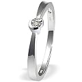 Goldmaid Damen-Verlobungsring 585 Wei�gold 1 Brillant 0,08ct So R530WG