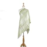 Olive N Figs 100% Silk Rectangle Design Mint Shawl/Wrap