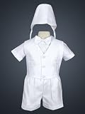 Baby Boy's Embroidered Vest Set with Cap