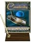 Creativity (Golf) Desktop Pen Set with 8" x 10" Gold Plate and Image