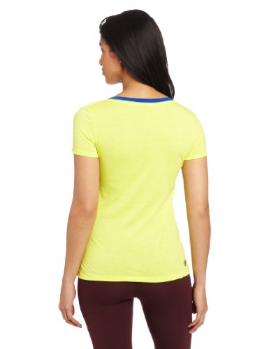Zumba Fitness LLC Women's Cosmic Blast V-Neck T-Shirt, Large, Lemon