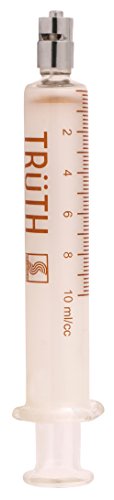 10ml TRUTH Glass Syringe Reusable with Metal Luer Lock, 1ml graduation (Case of 2)