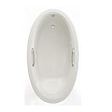 American Standard 2709.328.K2.165 Silver Ellisse Ellisse 5.75 Foot Oval Drop In Jetted Tub with Center Drain 2709.328.K2