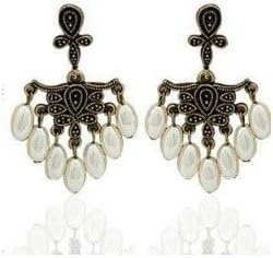 Topstaronline (TM) Retro Gorgeous Court Style Water Drop Imitation Pearl Earrings