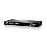 ATEN 8-Port USB/PS2 Combo KVM Switch CS1308 (Black)