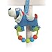 Baby Boy Rattle, Snoodle Beaded Rattle 5.5"