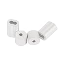 Forney 61036 Wire Rope Stops and Ferrules, Aluminum Cable Sleeves, 1/16-Inch, 2-Stops, 2-Ferrules
