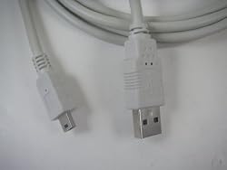 White USB 2.0 A Male To Mini 5 Pin Male Adapter