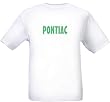PONTIAC - GREEN LETTERING - City-series - White T-shirt