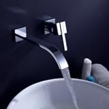 Single Handle Widespread Wall Mount Bathroom Vessel Sink Faucet, Chrome