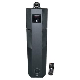Pyle - 600 Watt Digital 2.1 Channel Home Theater Tower w/ iPod & iPhone Docking Station - Black Wood Finish