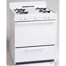 Premier : GFK100O 30in Freestanding Gas Range with Four Open 9,100 BTU Burners - White