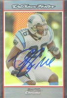 Deshaun Foster, Carolina Panthers, 2007 Bowman Chrome Autographed Card