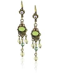 Sorrelli "Water Lily" Delicate Crystal Drop Gold-Tone Earrings