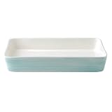 Gordon Ramsay by Royal Doulton Maze Blue Rectangular Roaster, 15-1/2-Inch, 4-Quart