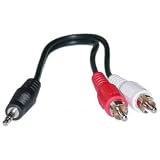 Buy 2 x RCA Male 1 x 3.5mm Stereo Male, Y-Cable, 6 inch by Cblwhl