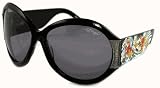 Review   / ED HARDY VINTAGE TATTOO SUNGLASSES EHS 002 KOI FISH BLACK FRAME SOLID GREY LENSES