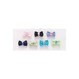 New A Pet's World Double Elastics Satin Bows with Gemstones Mint/Mint for Pet's Hair Beautiful