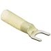 Morris Products 12266 Spade Terminal, Heat Shrinkable, Yellow, 12-10 Wire Size, #10 Stud Size  (Pack of 100)