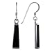 Black Onyx Sterling Silver French Ear Wire Hook 1.25 Long Dangling Earrings