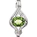 14K White Gold Peridot and Carnelian Pendant/Pearl Enhancer