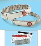 CVS Two Way Alert Stainless Steel Comfortable Stretch Band Medical ID Bracelet for Ladies