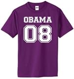 OBAMA 08 (athletic) on Top Quality Adult & Youth 100% Heavy Cotton T-Shirt (in 32 colors)