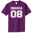 OBAMA 08 (athletic) on Top Quality Adult & Youth 100% Heavy Cotton T-Shirt (in 32 colors)