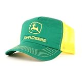 JOHN DEERE GREEN YELLOW TRUCKER HAT CAP MESH FARM ADJ