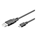 Wentronic USB-Verbindungskabel (A-Stecker auf micro B-Stecker) 0,6m