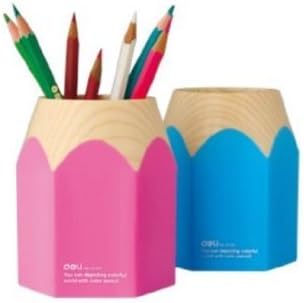 Wisedeal Creative Pencil Tip Design Pen Holder (Blue)