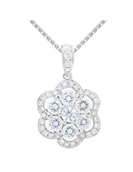 Diamond Necklace in 18kt White Gold