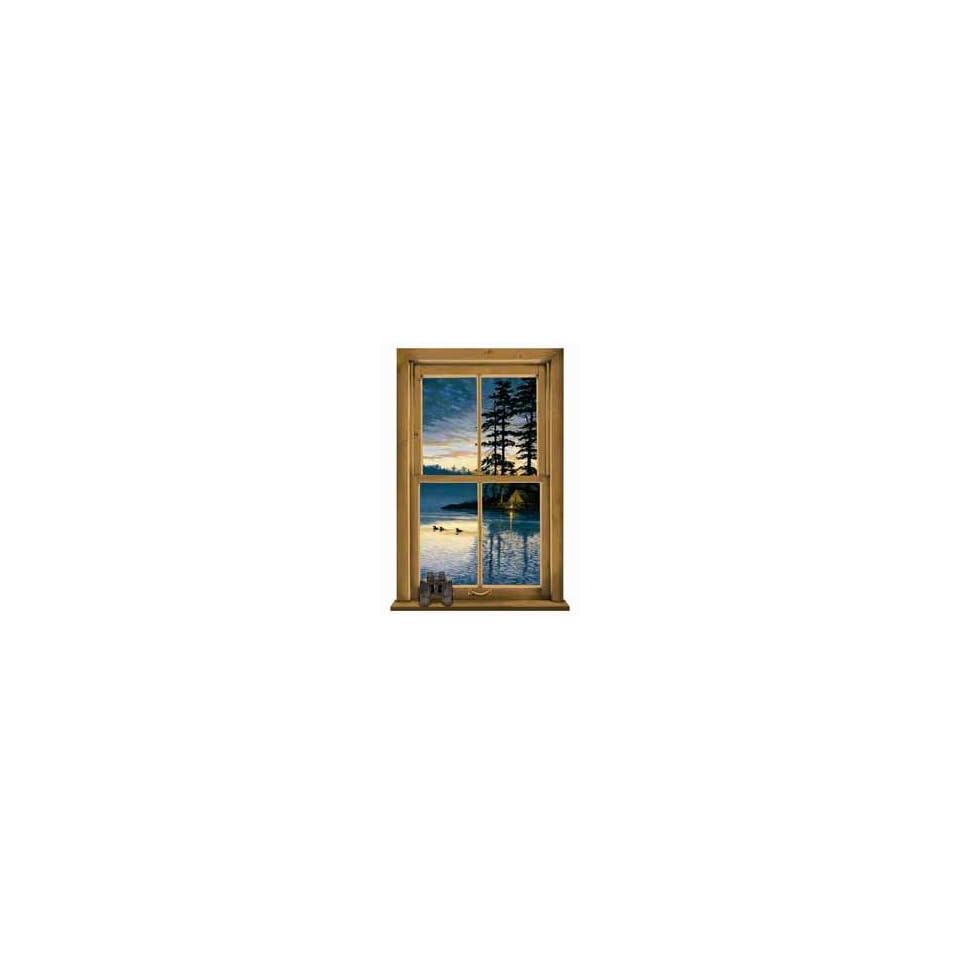 Log Cabin Scenic Window Wallpaper Mural On Popscreen