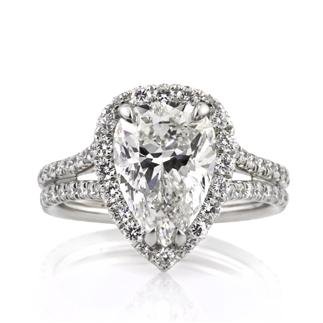 4.66ct Pear Shape Diamond Engagement Anniversary Ring