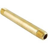 MettleAir 113-A3-1 PK 1/8" NPT Male x 3" Length/Long Brass Pipe Nipple Fitting/Adapter, Straight