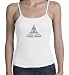 LOTUS POSE Yoga Meditation Junior Ladies Spaghetti Strap Tank Top - White, Juniors Small