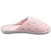 Isotoner Women's Terry Embroidered Scalloped Clog, Pink, 8.5-9 M US