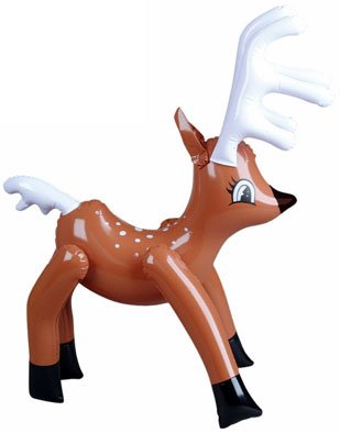 Festive Inflatable Brown Reindeer Christmas Decoration
