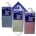 2 COTBED FITTED SHEETS 100% COTTON BLUE