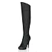 FLAIR-2010, 4 1/2" Knee Boot Black Pig Leather Size 16