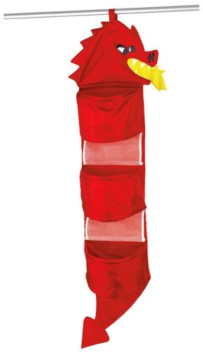 WENKO 4384500100 H&auml;ngeaufbewahrung Drache Gonzo - Textilgewebe, 29 x 150 x 18 cm, rot-gelb-schwarz