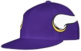 NFL Men's Minnesota Vikings End Zone Flat Visor Flex Hat - Tw79Z (Purple, Large/X-Large)