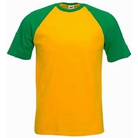 Fruit of the loom short sleeve baseball t-shirt