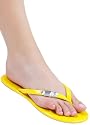 Cool Flat Patent Sandal with Trendy Rhinestone Accented Strap from Hot Fash Shoes - JAY Yellow