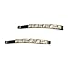 Square Pattern Shining Metallic and Cubic Zirconia Bobby Pin (2 Pcs)