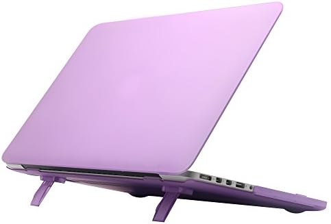AiBOUSA® Macbook Skin Smooth Matte Finish Hard Shell Protective Case Cover with Kicstand Stand for MacBook Air 13" (Purple)